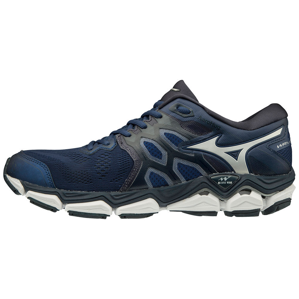 Mizuno WAVE HORIZON 3 - Erkek Koşu Ayakkabısı - Mavi/Gümüş Türkiye (WUYGFC-430)